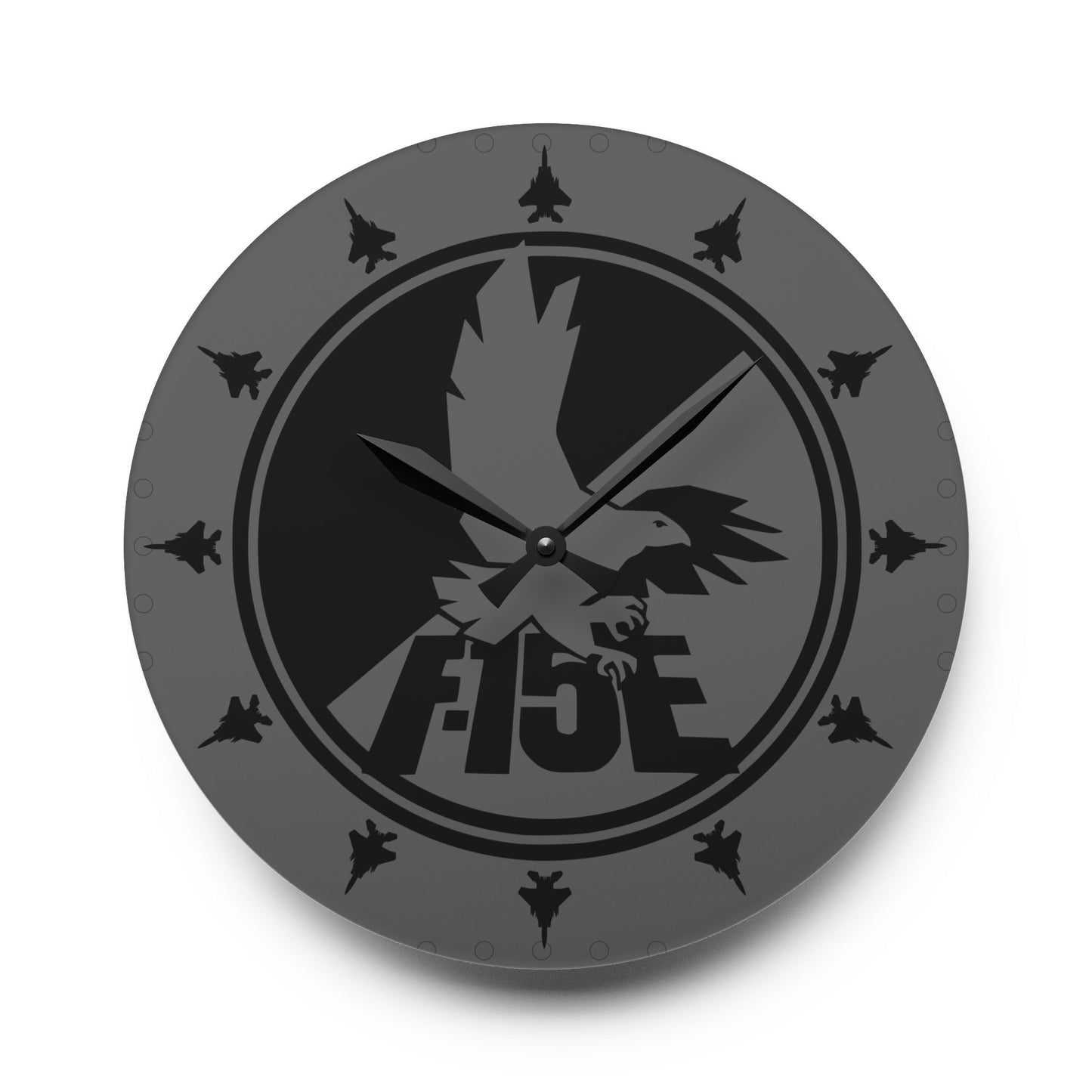 F-15E Acrylic Wall Clock, Round or Square Options