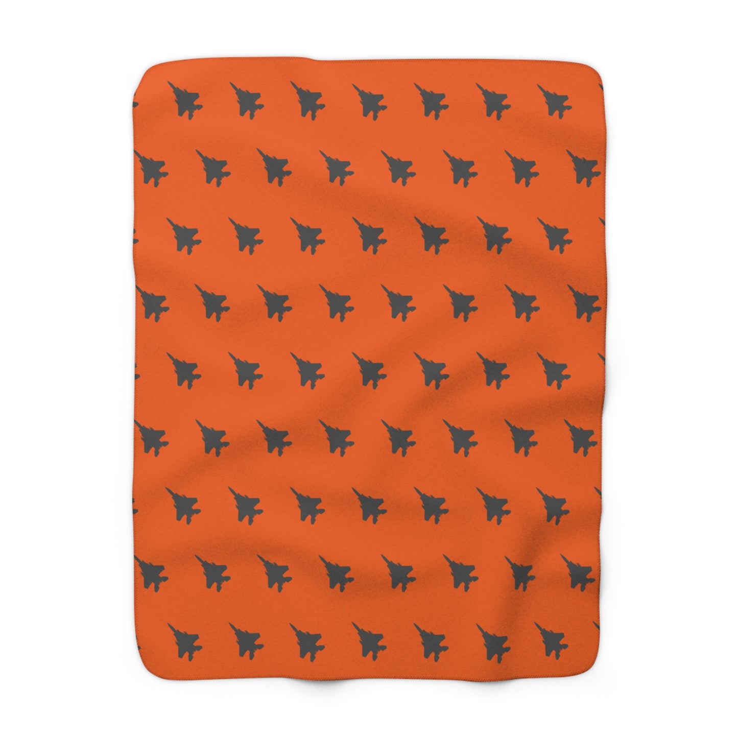 F-15E Pattern Sherpa Fleece Blanket, Orange