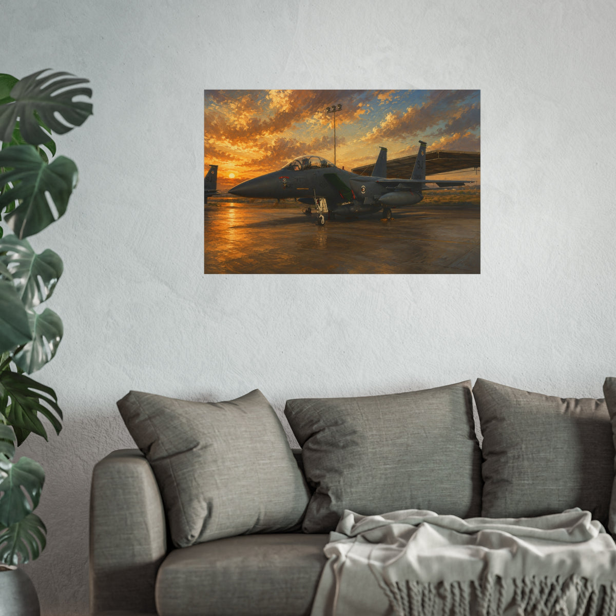 F-15E Fighter Jet Ready to Redeploy Fine Art Poster — F-15E Military Aviation Print