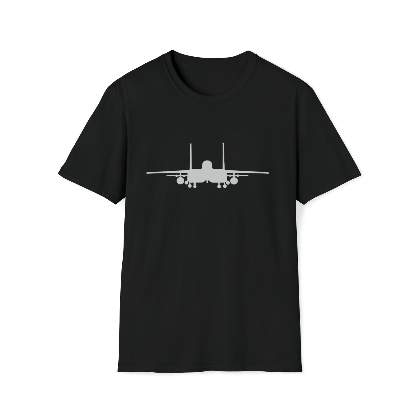 F-15E Front Silhouette Unisex Softstyle T-Shirt, Multiple Colors Available