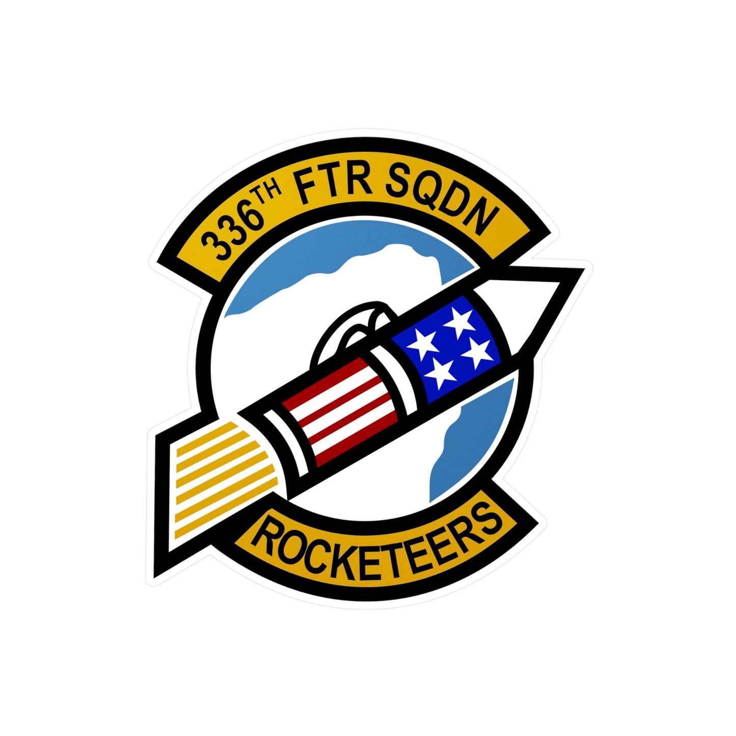 336FS "Rocketeers" Vinyl Decal, Indoor/Outdoor, 4 Sizes Available