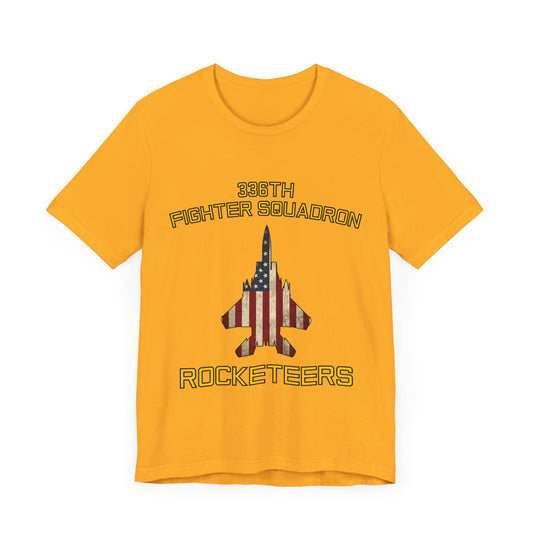 336FS Rocketeers Eagle Flag Unisex Jersey Short Sleeve Tee, Multiple Colors