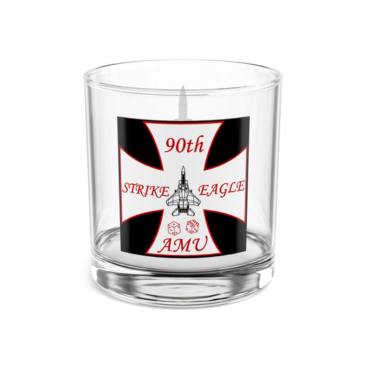 90AMU "Pair-O-Dice" Rocks Glass, 10oz with F-15E