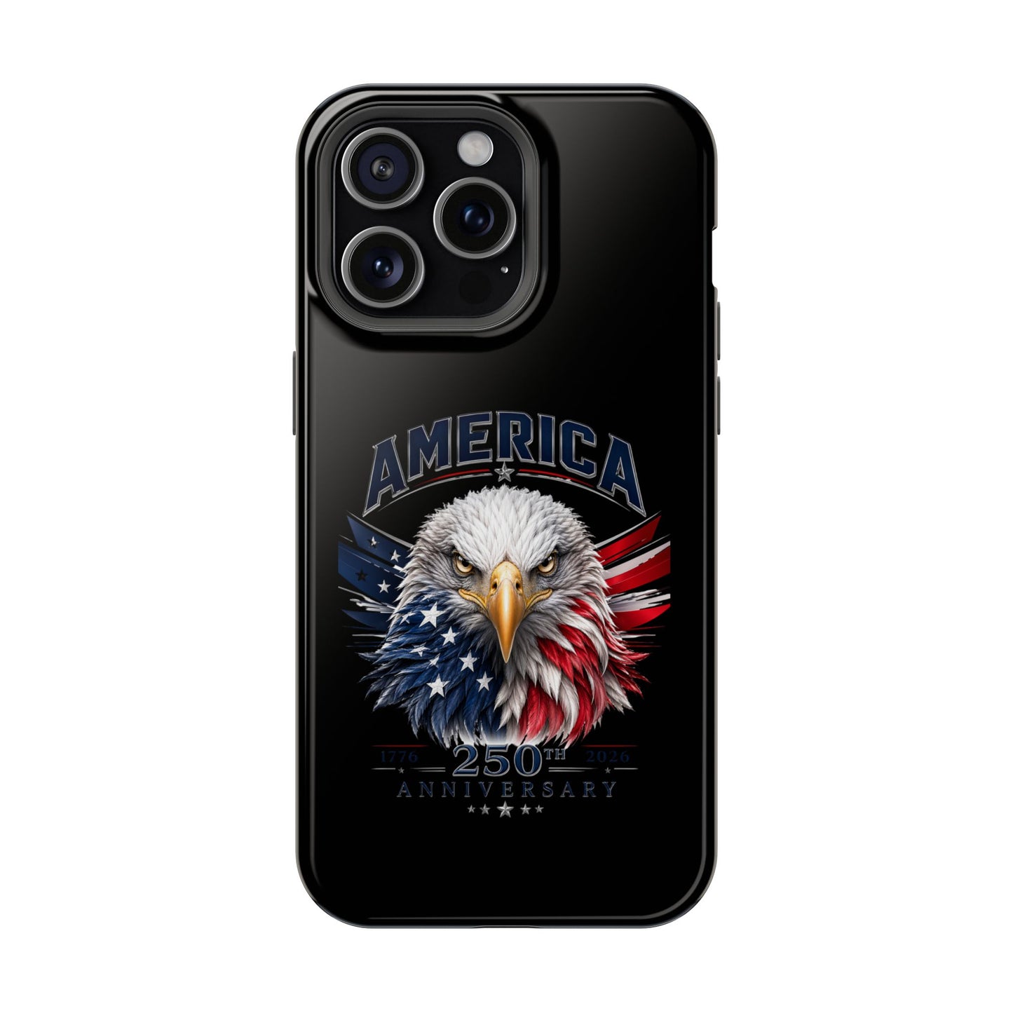 America 250th Anniversary Magnetic Tough Cases for iPhone & Samsung, Black