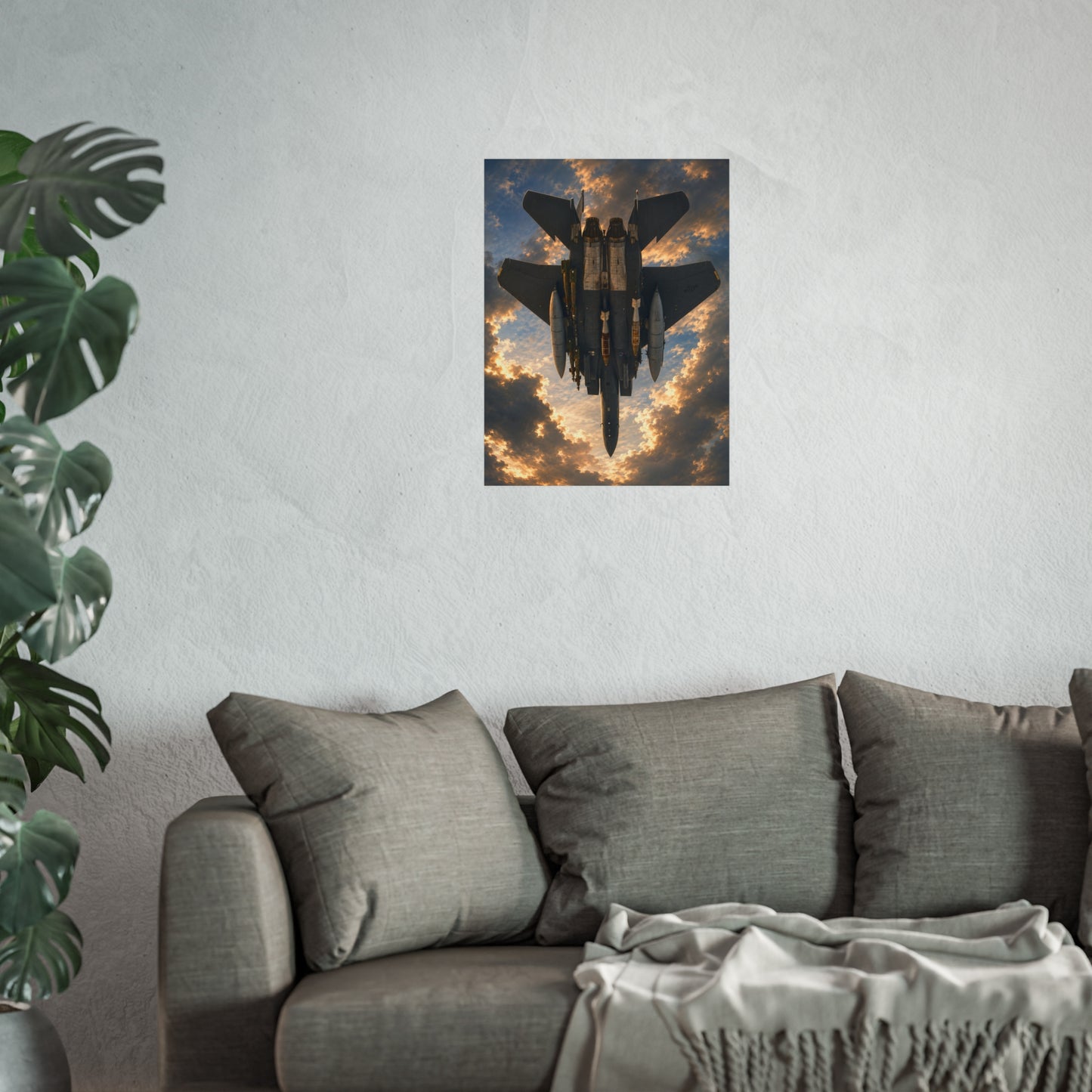 Copy of Fighter Jet Sunset Fine Art Poster — Military Aircraft Wall Art