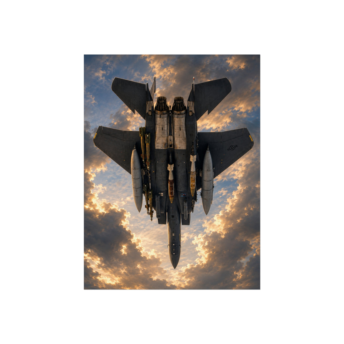 Copy of Fighter Jet Sunset Fine Art Poster — Military Aircraft Wall Art