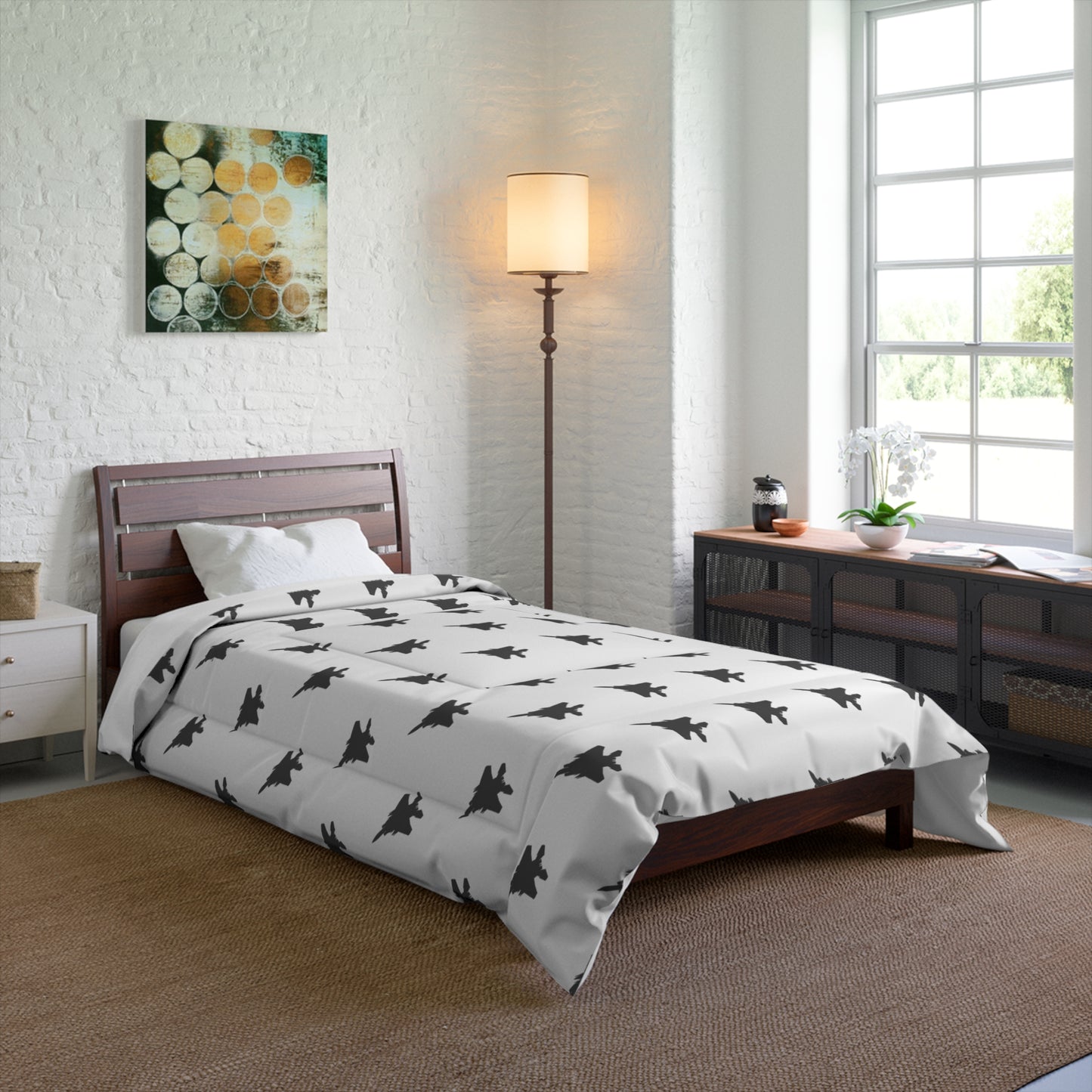 F-15E Comforter, White, Multiple Sizes Available