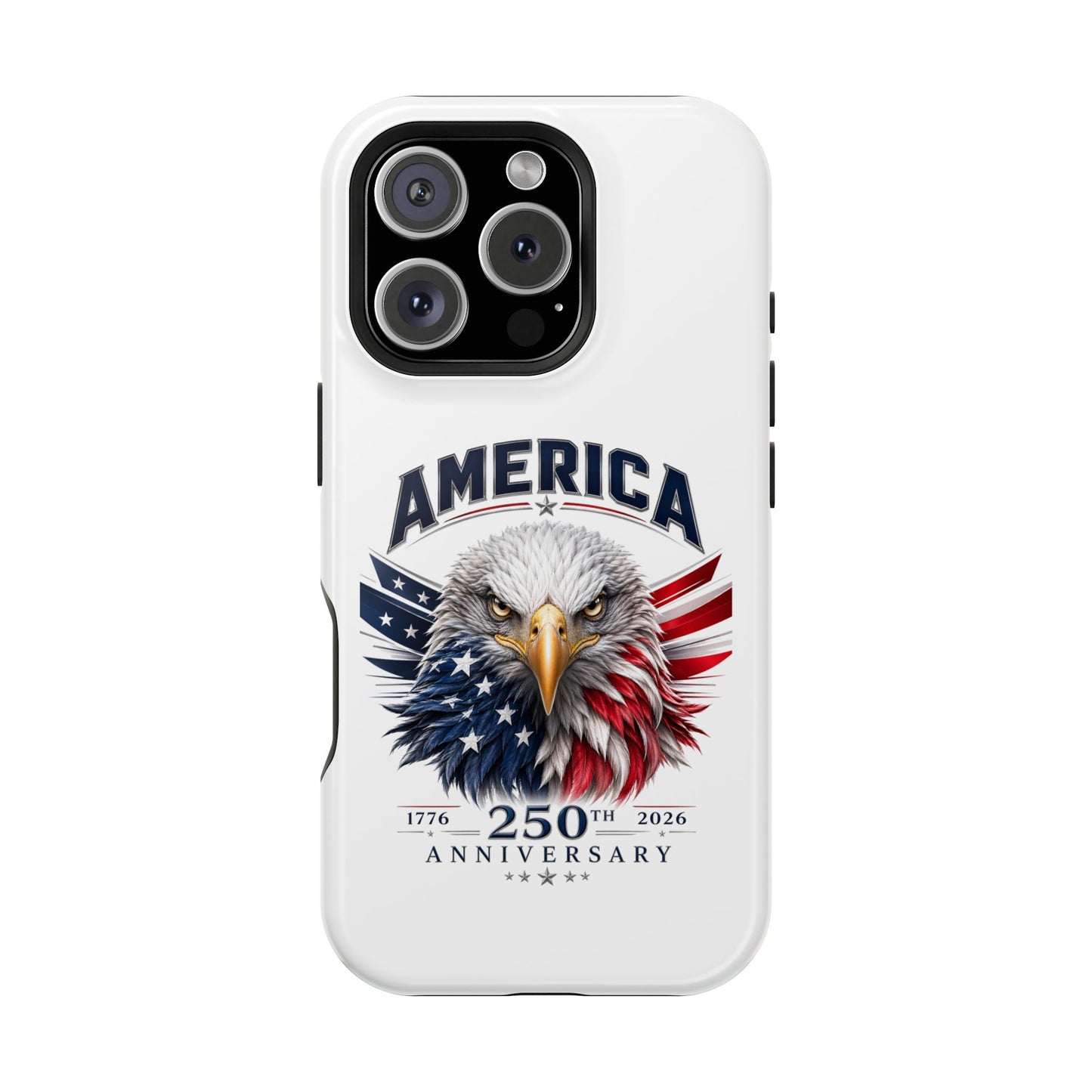 America 250th Anniversary Magnetic Tough Cases for iPhone & Samsung, White