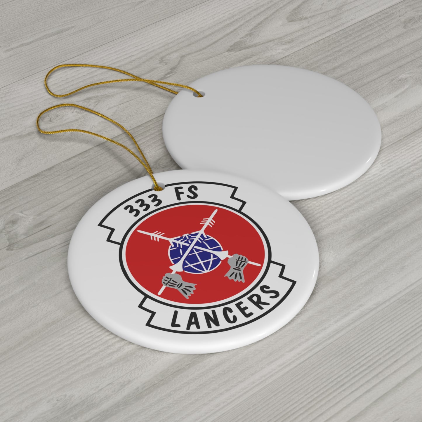 333FS "Lancers" Ceramic Ornament, Circle or Snowflake Shape