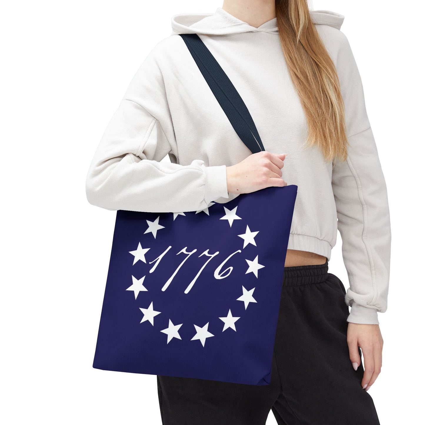 1776 Betsy Ross Flag Tote Bag — Patriotic Independence Day Grocery & Beach Tote