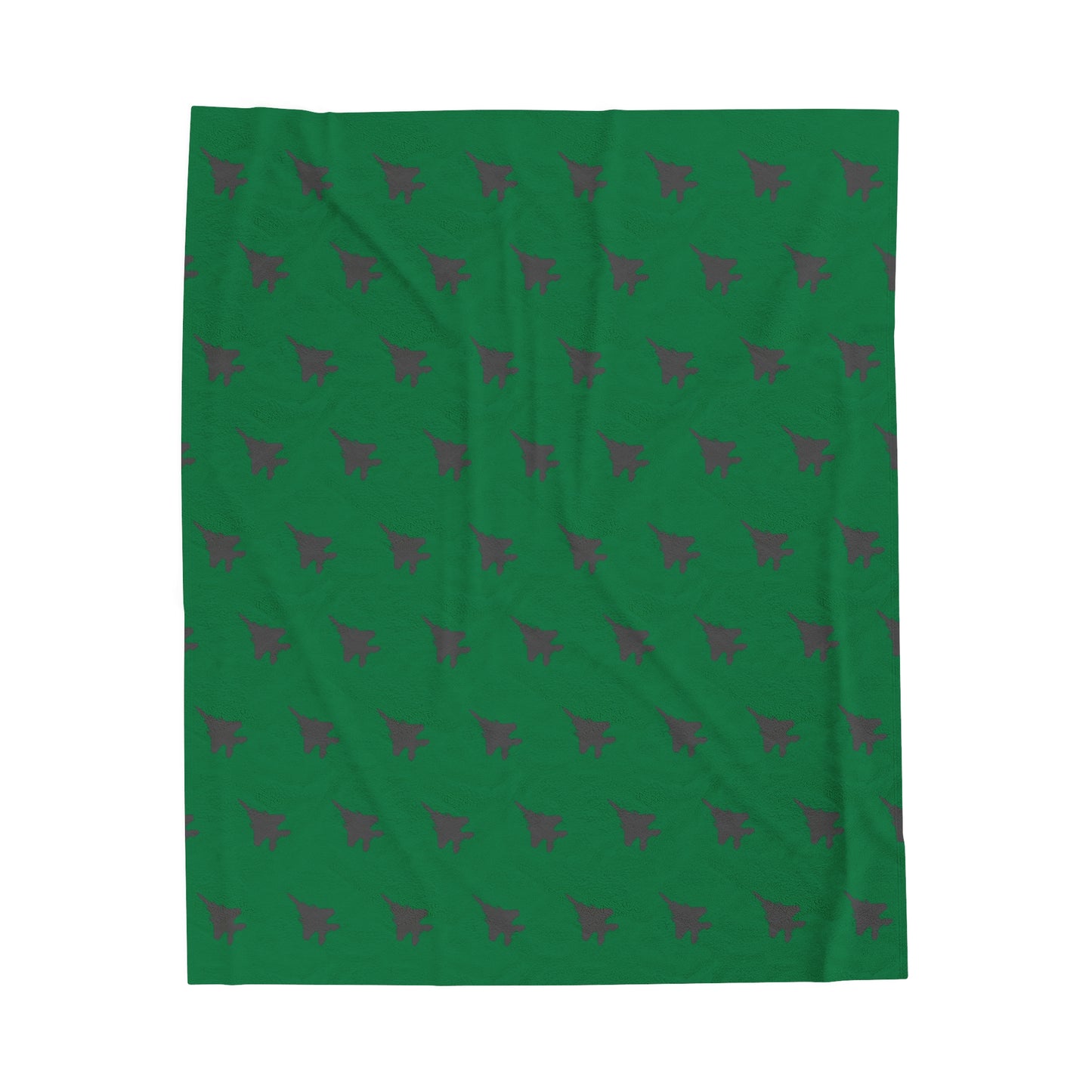 F-15 Velveteen Plush Blanket, Green