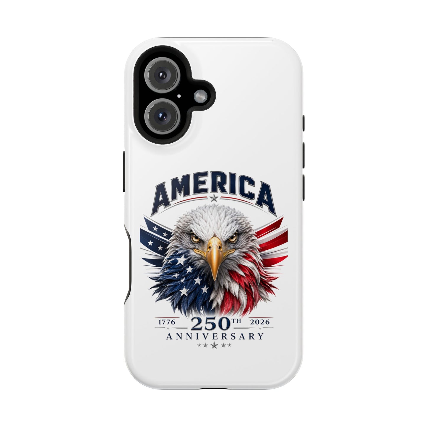 America 250th Anniversary Magnetic Tough Cases for iPhone & Samsung, White