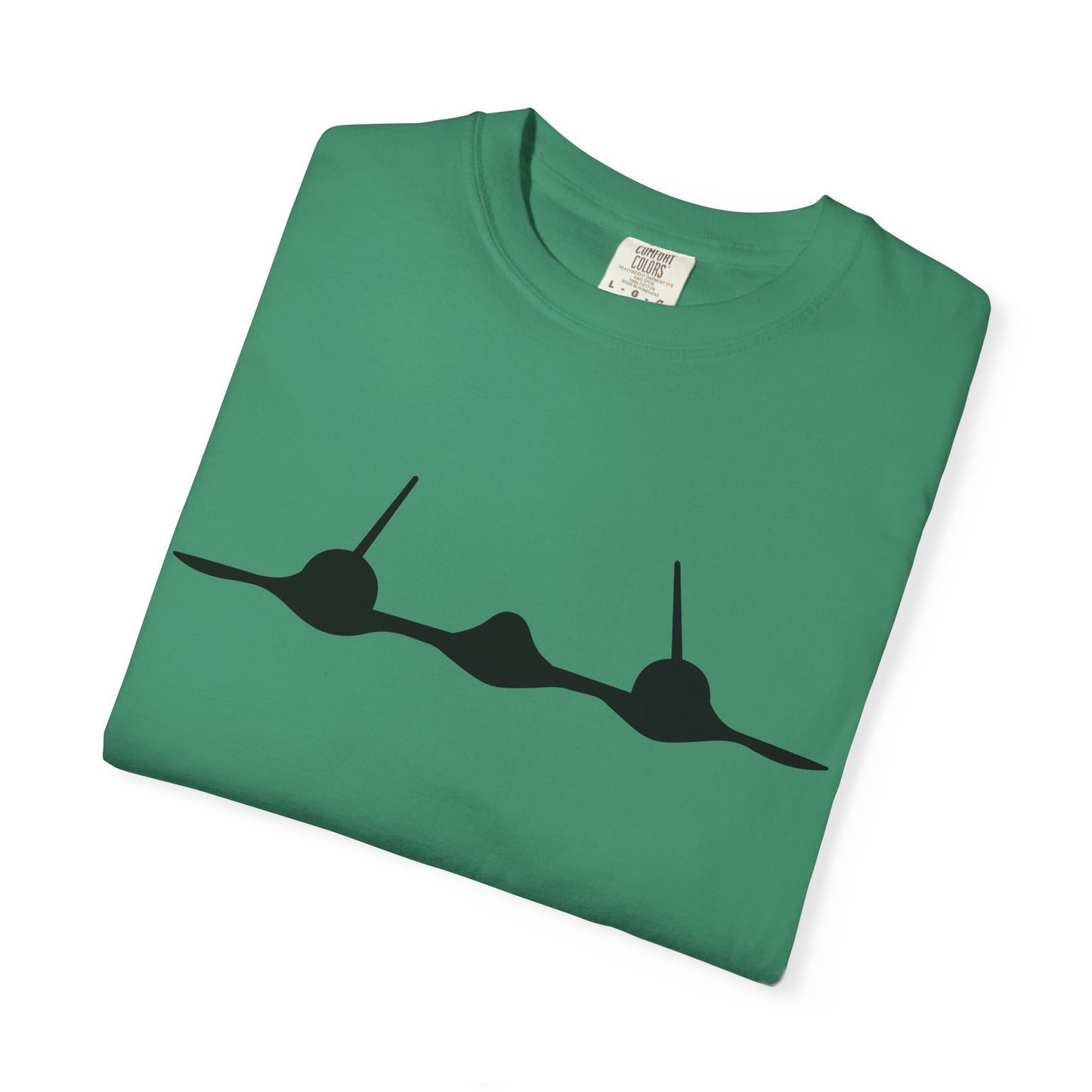 SR-71 Front Silhouette Comfort Colors Unisex T-Shirt with Airplane Design, Casual Wear, Gift for Pilots, Aviation Lovers, Travel Enthusiasts, Plane Spotting