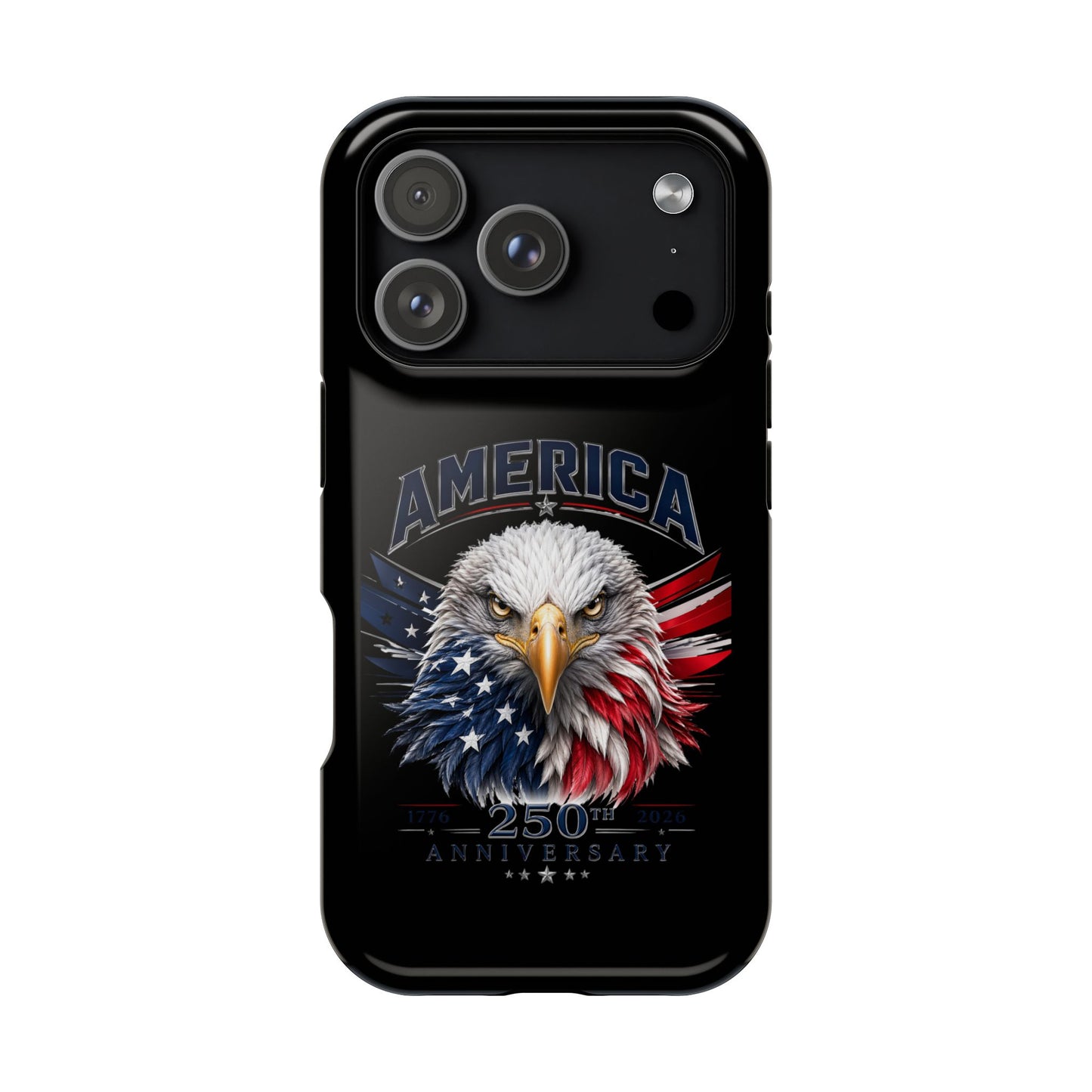 America 250th Anniversary Magnetic Tough Cases for iPhone & Samsung, Black