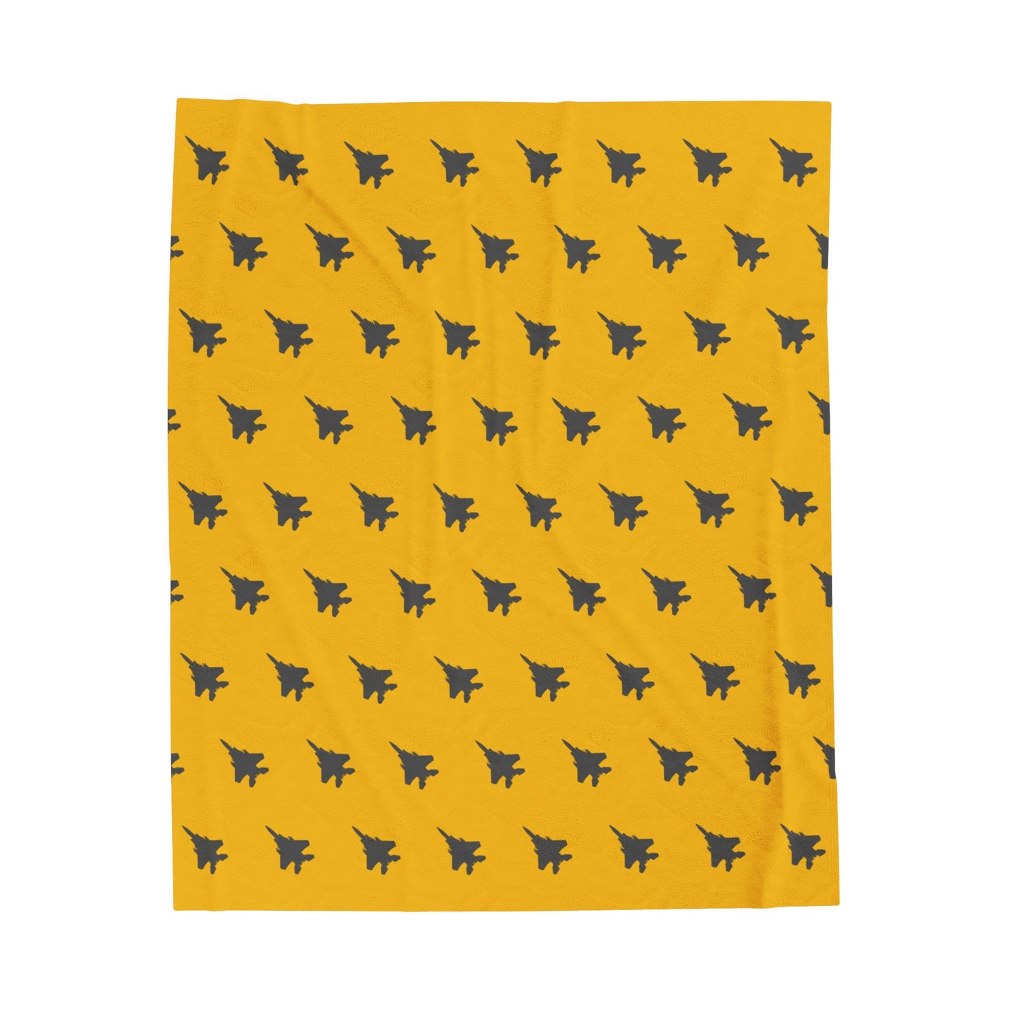 F-15 Velveteen Plush Blanket, Yellow