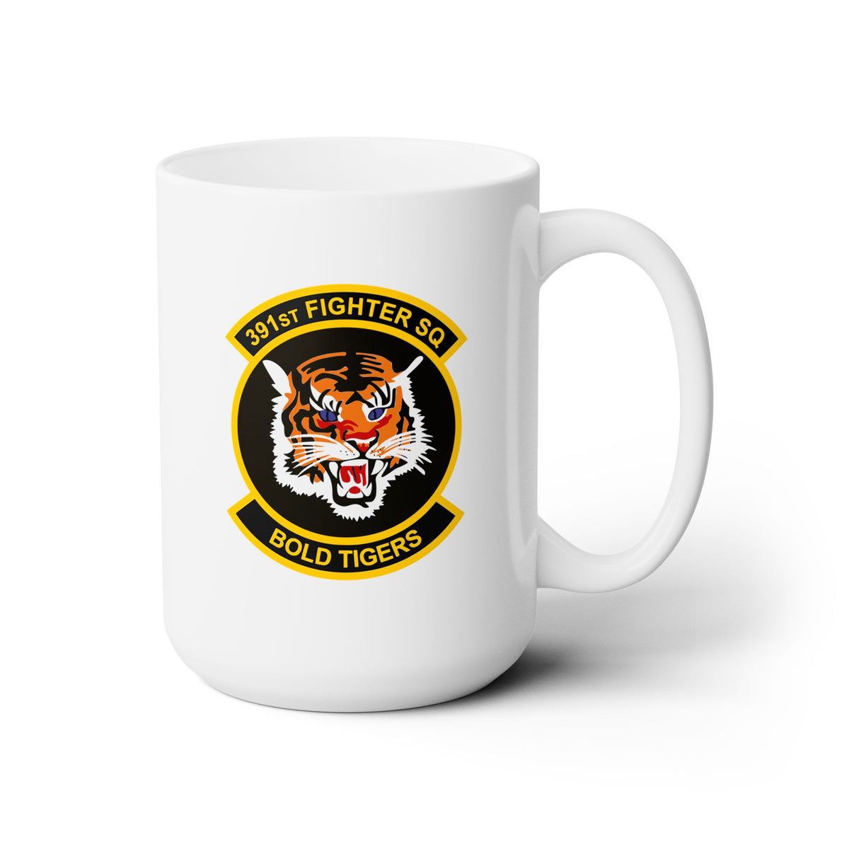 391FS & F-15E Front Silhouette Ceramic Mug 15oz