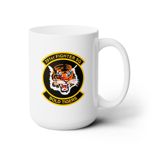391FS & F-15E Front Silhouette Ceramic Mug 15oz