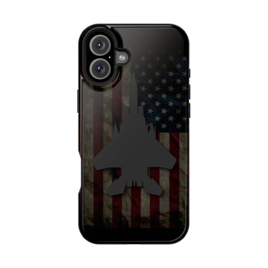 F-15E Silhouette Old Glory Magnetic Tough Cases for iPhone