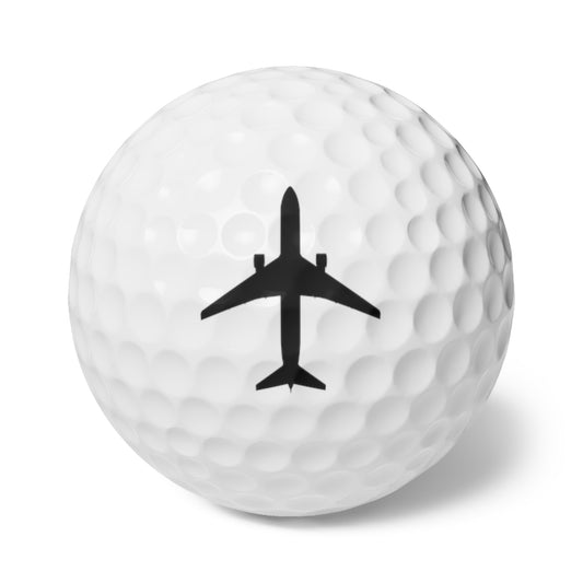 B767-300 Top Silhouette Golf Balls, 6pcs