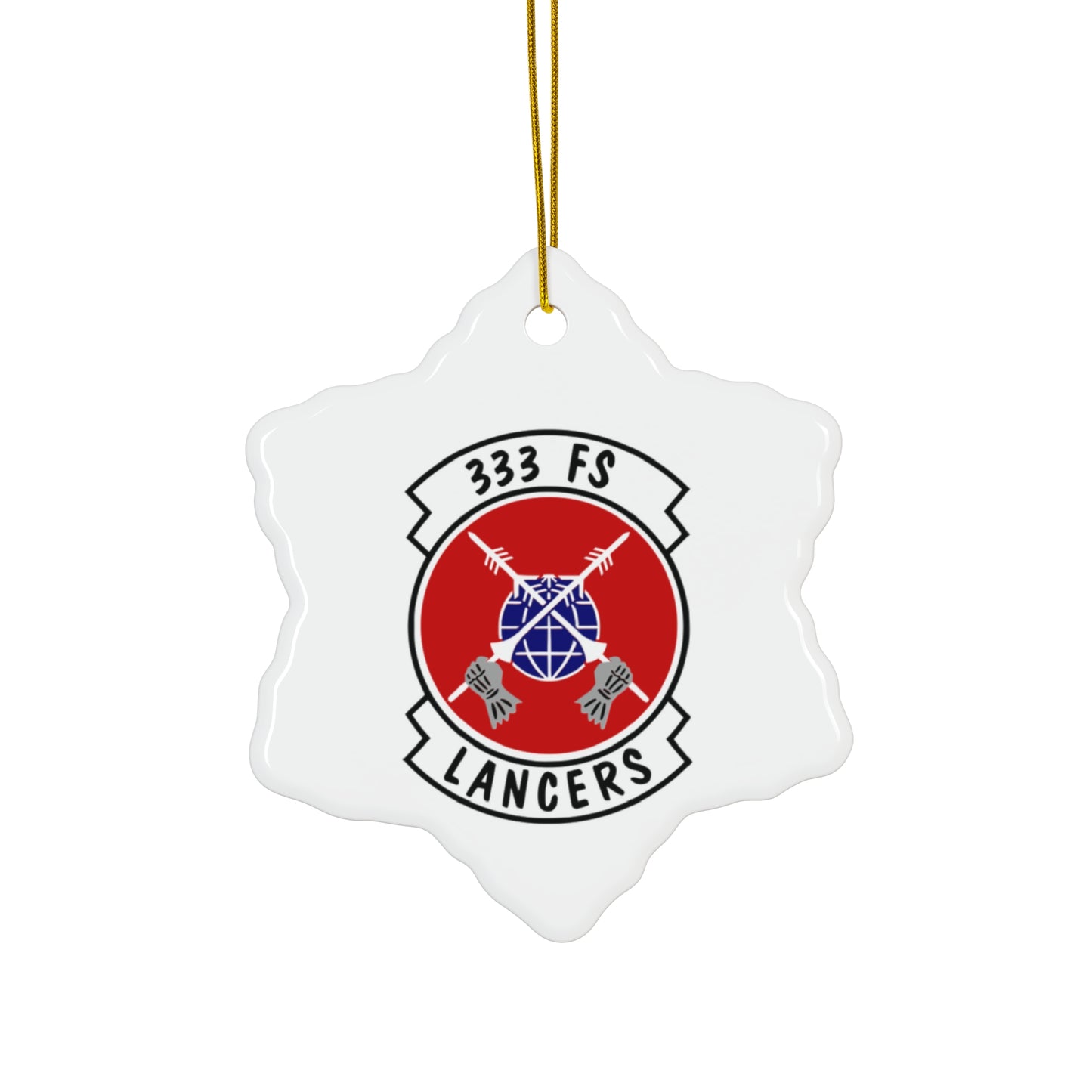 333FS "Lancers" Ceramic Ornament, Circle or Snowflake Shape