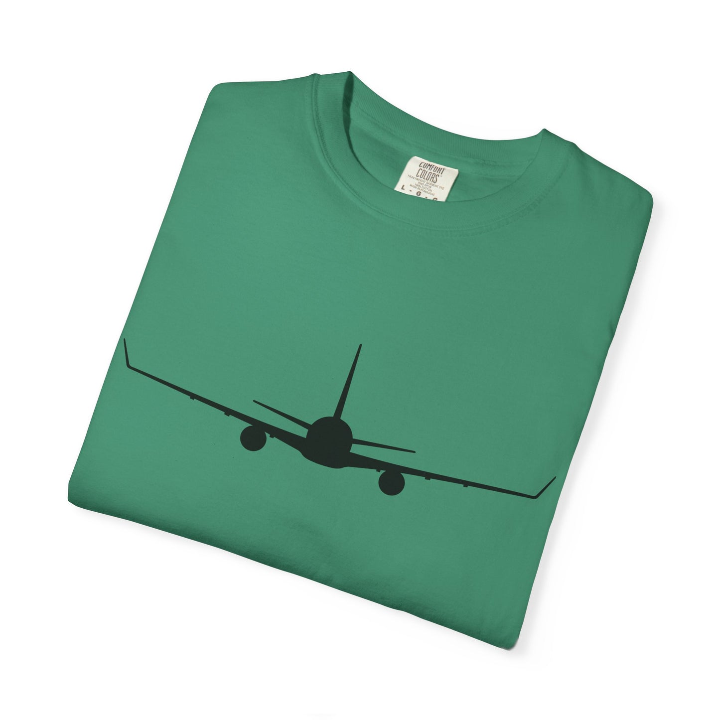 Boeing 767-300 Front Silhouette Comfort Colors Unisex T-Shirt with Airplane Design, Casual Wear, Gift for Pilots, Aviation Lovers, Travel Enthusiasts, Plane Spotting