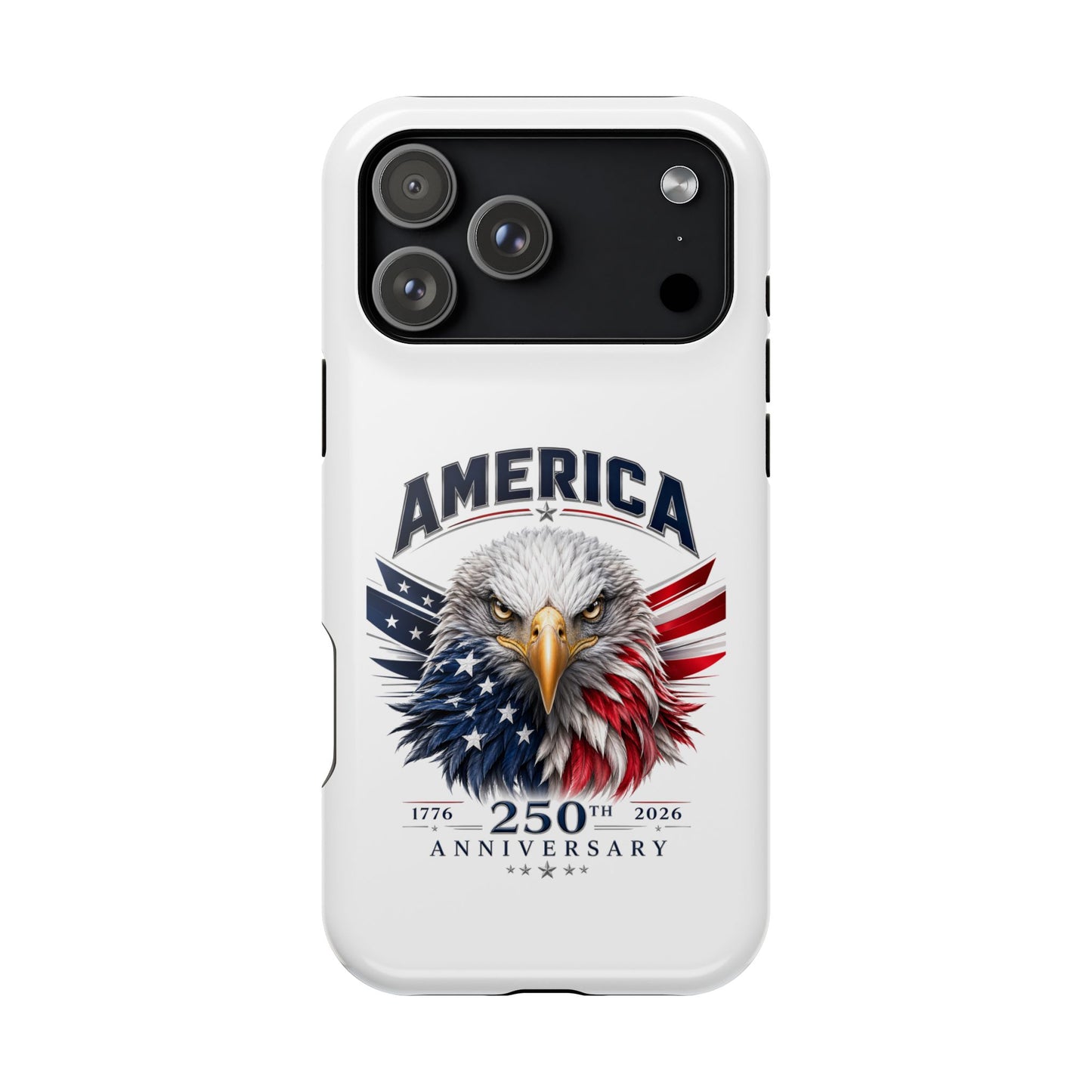 America 250th Anniversary Magnetic Tough Cases for iPhone & Samsung, White