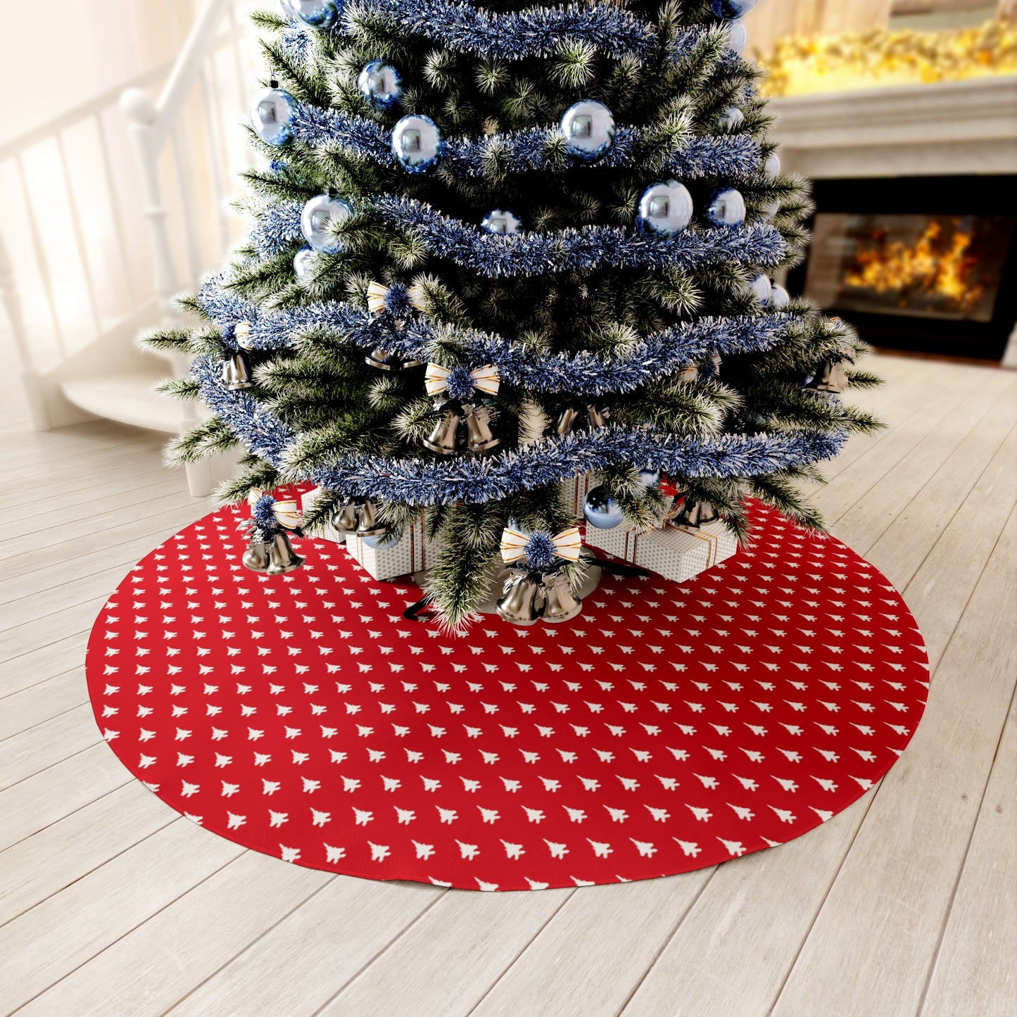 F-15E Round Tree Skirt, Red