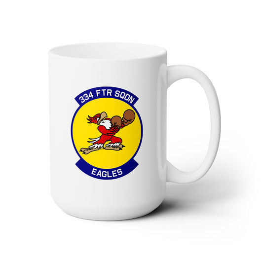 334FS & F-15E Front Silhouette Ceramic Mug 15oz