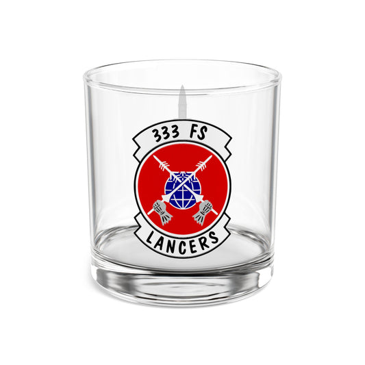 333FS "Lancers" Rocks Glass, 10oz with F-15E