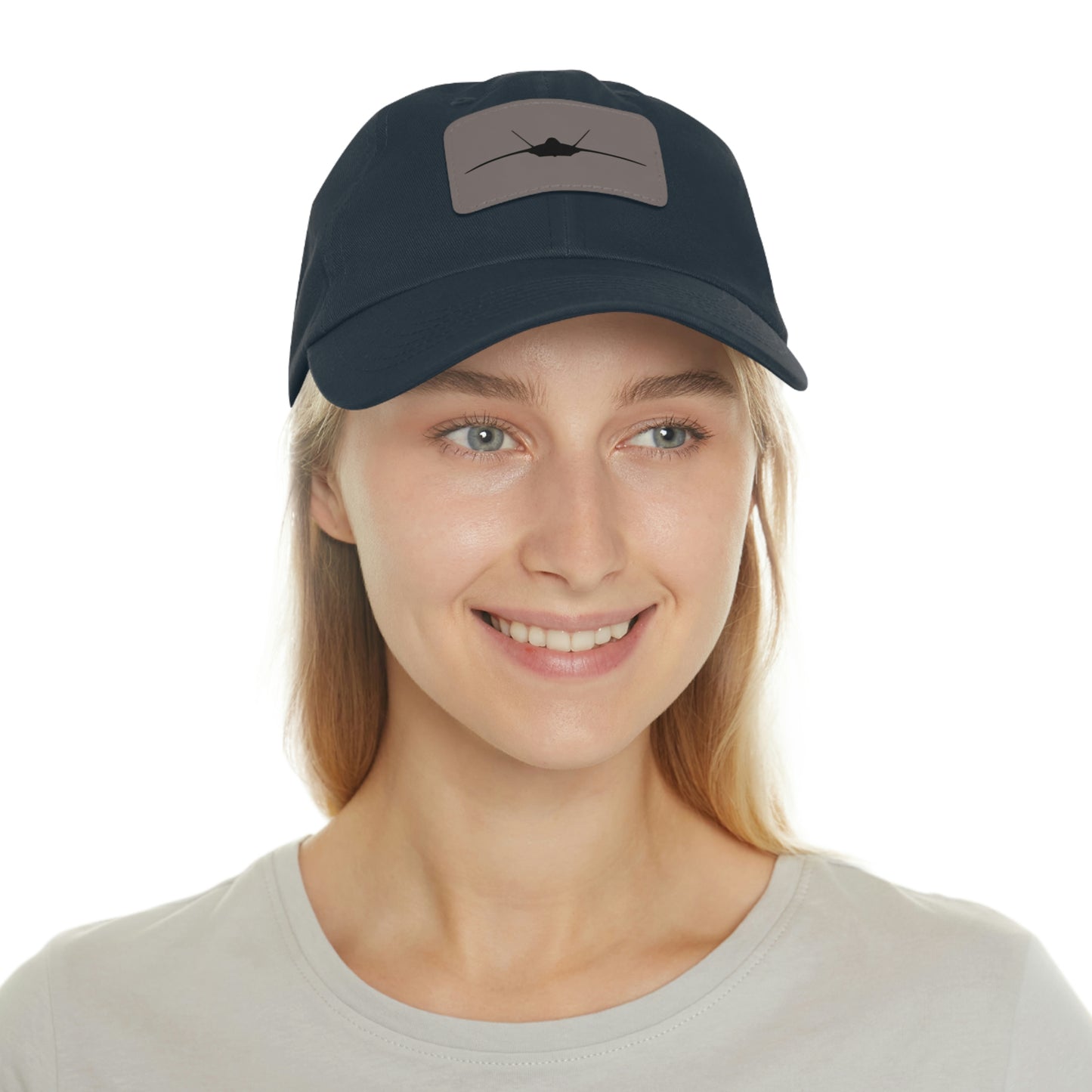 F-22 Silhouette Leather Patch Hat, Multiple Colors