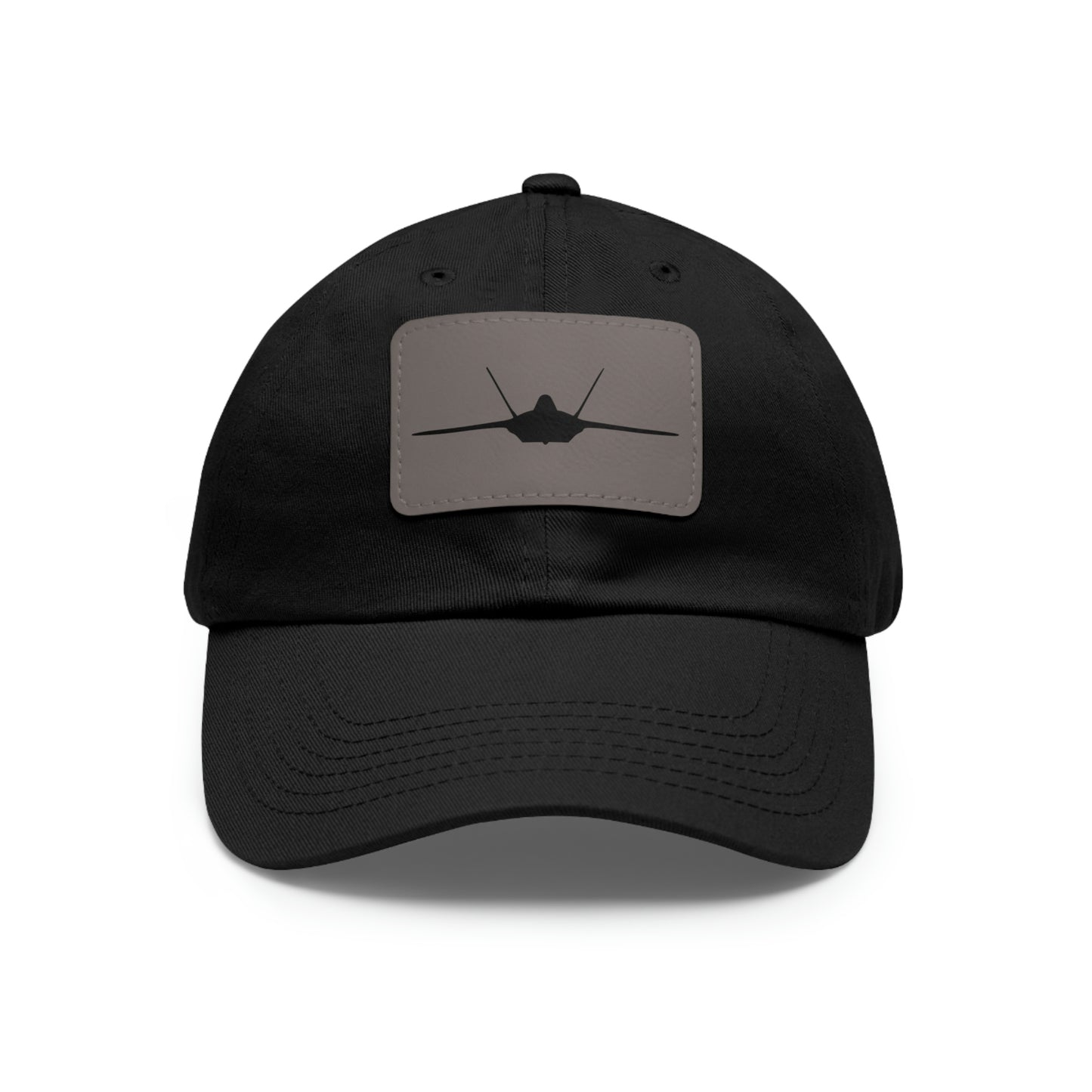 F-22 Silhouette Leather Patch Hat, Multiple Colors