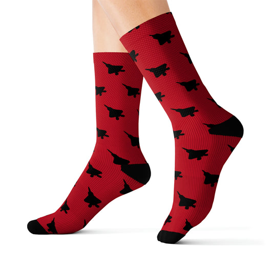 F-22 Socks, Red