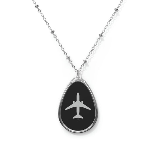 KC-46 Oval Necklace, Black