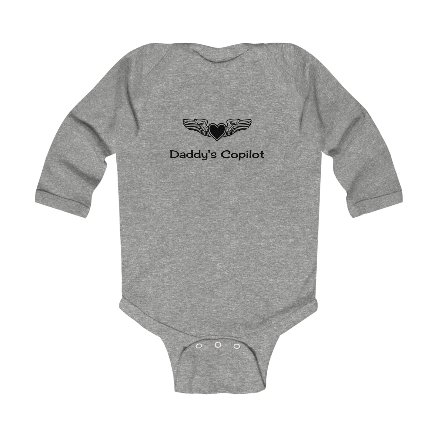 Infant Long Sleeve Bodysuit, Daddy's Copilot