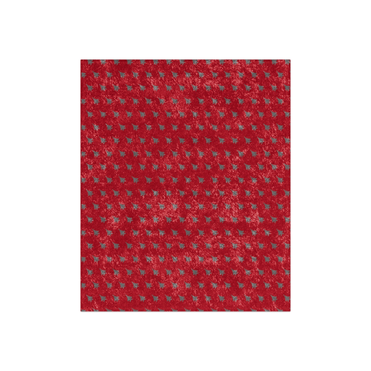 F-15E Crushed Velvet Blanket, Dark Red, 50" x 60"