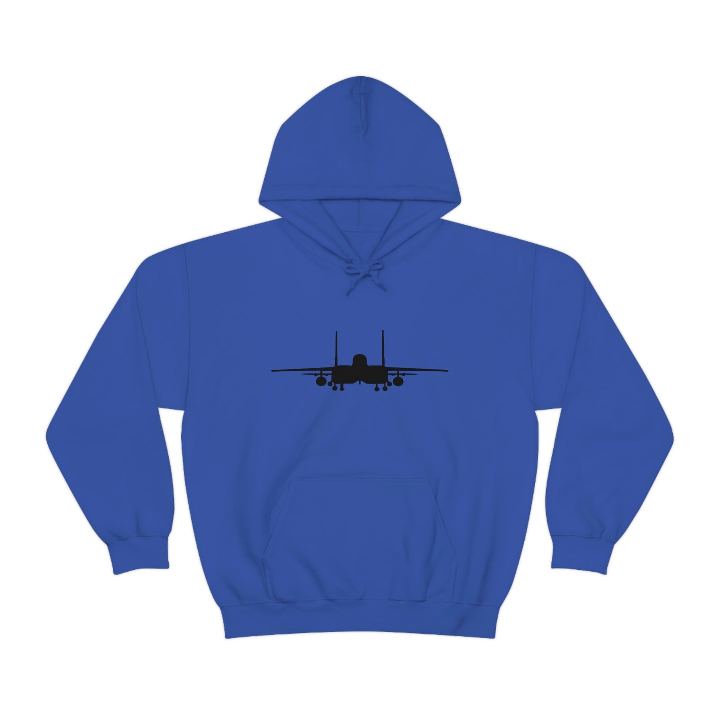 Unisex Heavy Blend™ Hooded Sweatshirt, F-15E Front Silhouette