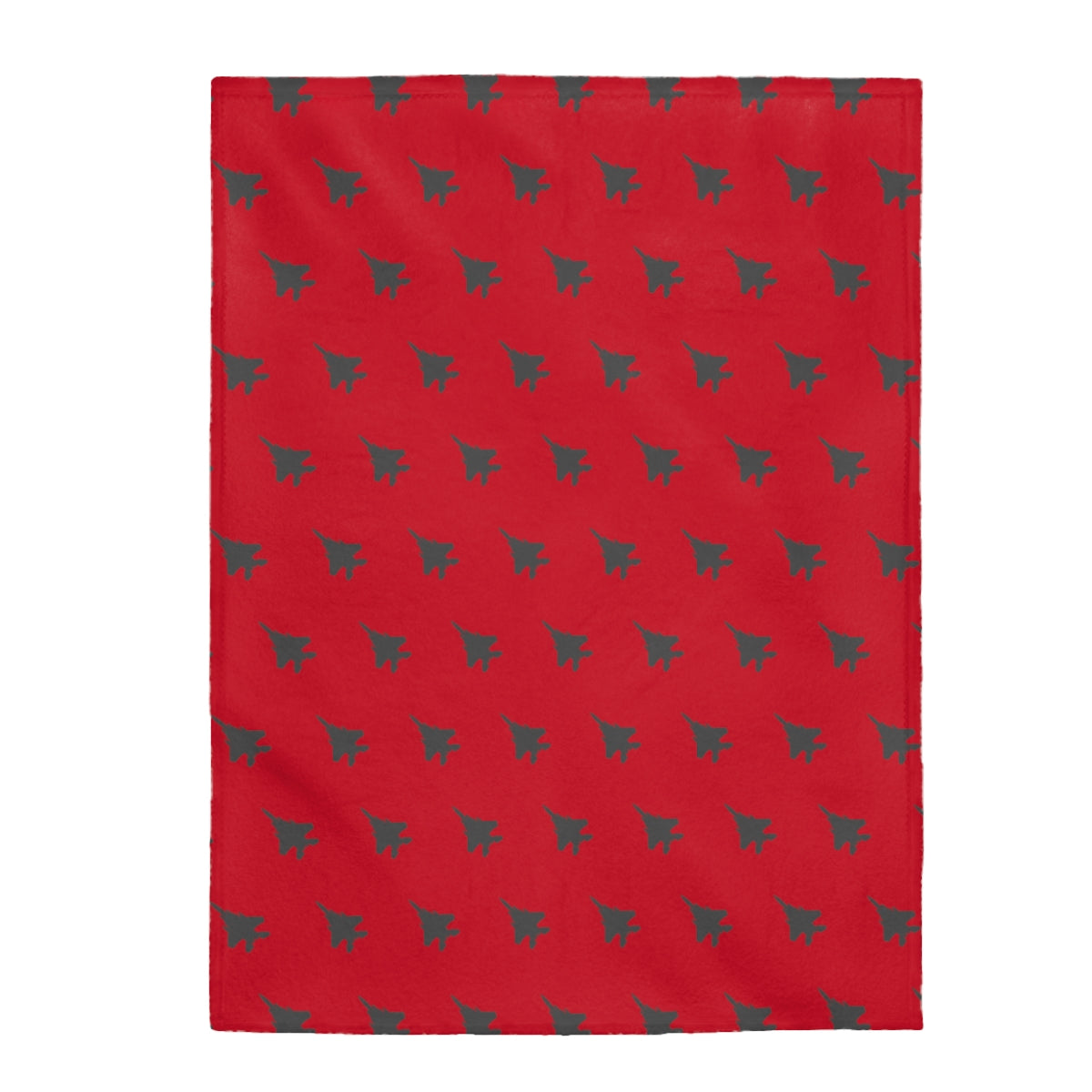 F-15 Velveteen Plush Blanket, Red