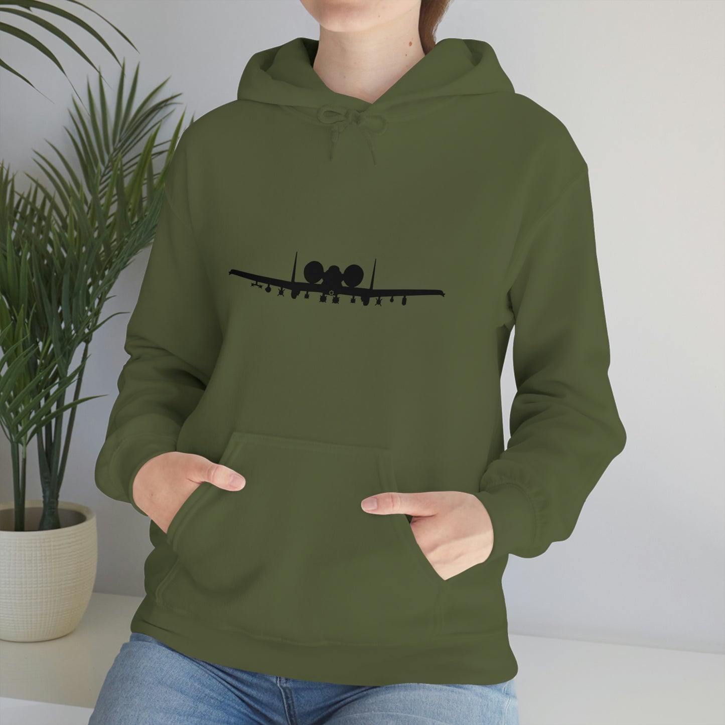 Unisex Heavy Blend™ Hooded Sweatshirt, A-10 Front Silhouette