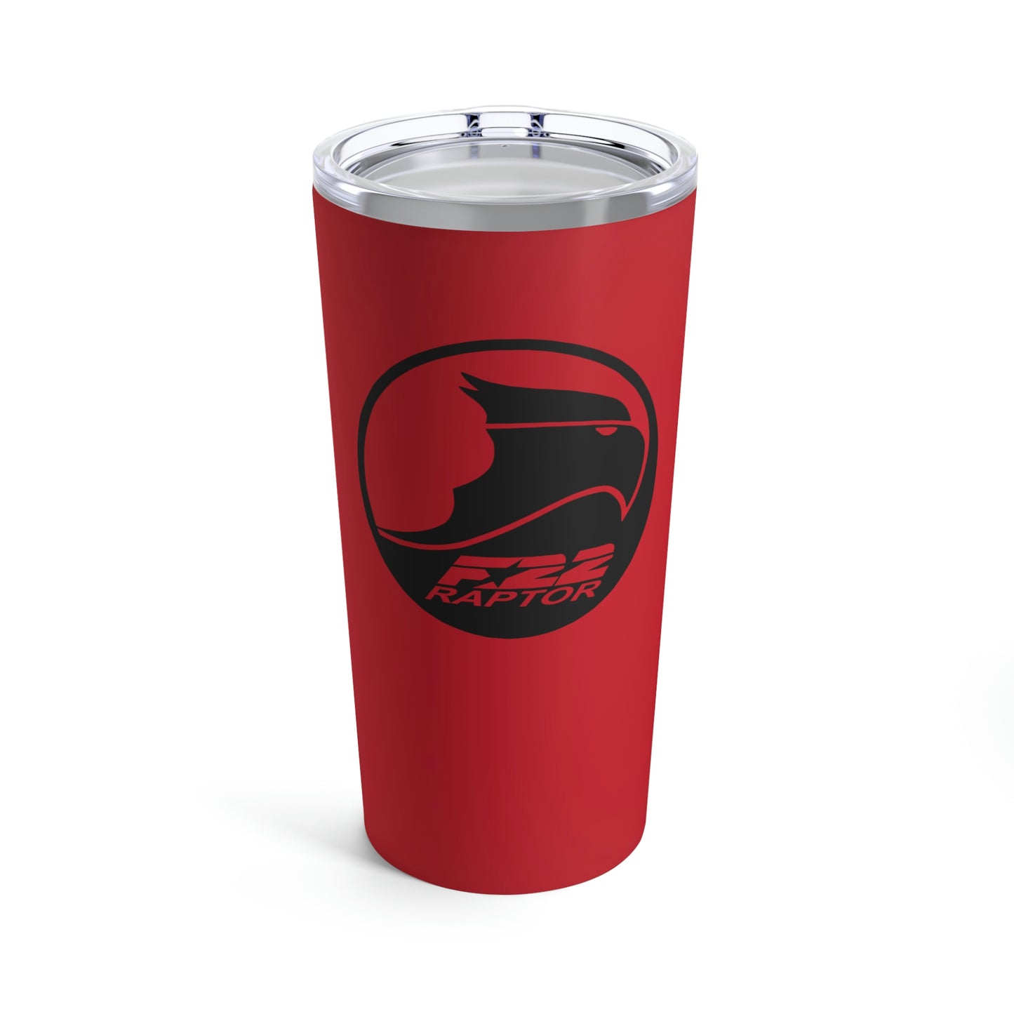 Tumbler 20oz, Dark Red, F-22 Raptor