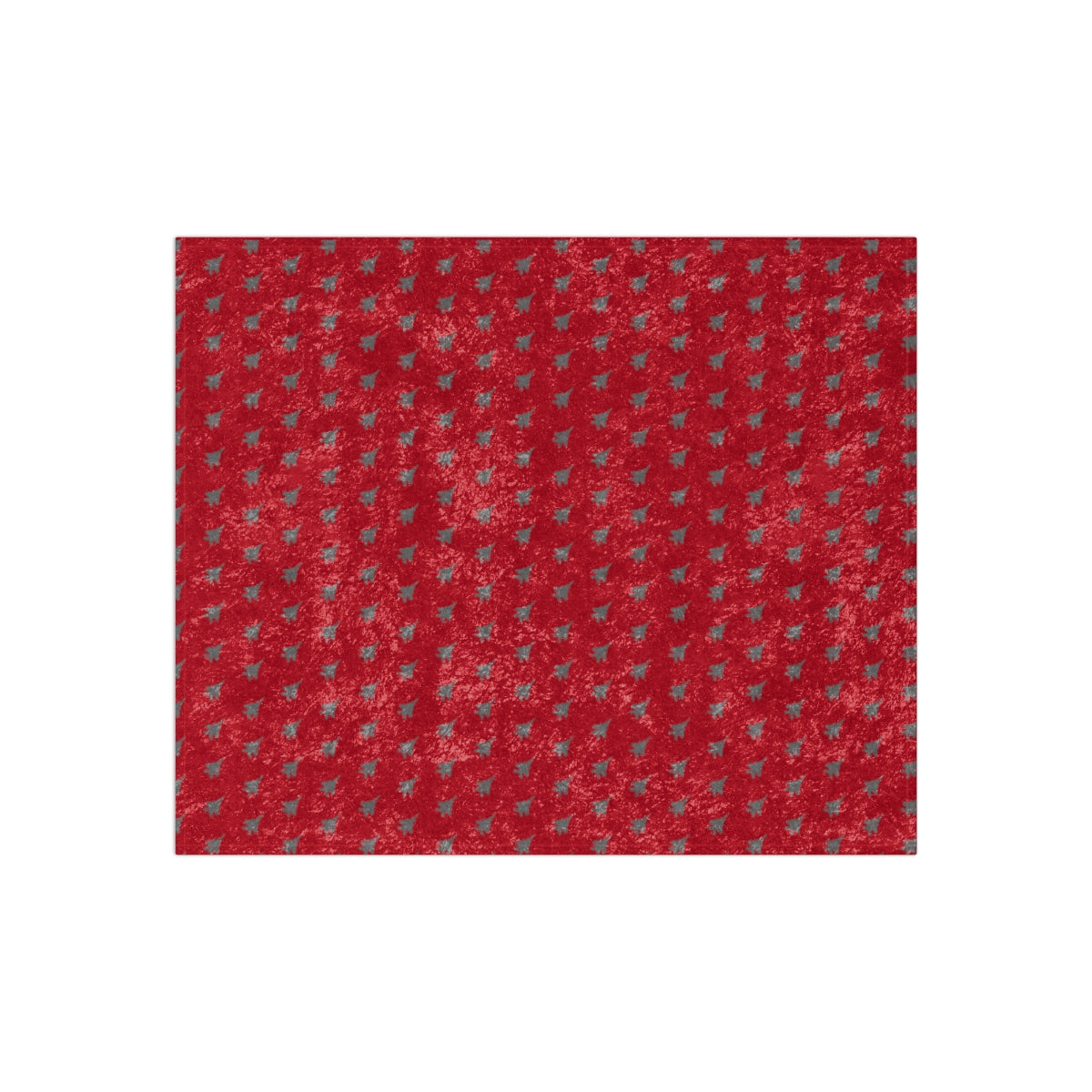 F-15E Crushed Velvet Blanket, Dark Red, 50" x 60"