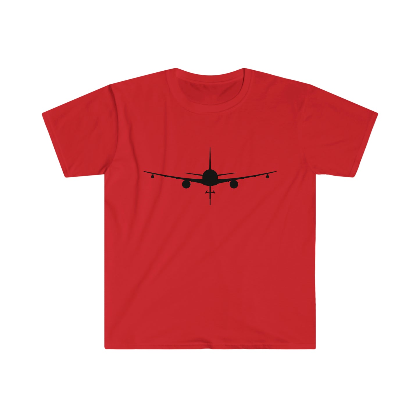 KC-46 Front Silhouette Unisex Softstyle T-Shirt, Multiple Colors Available