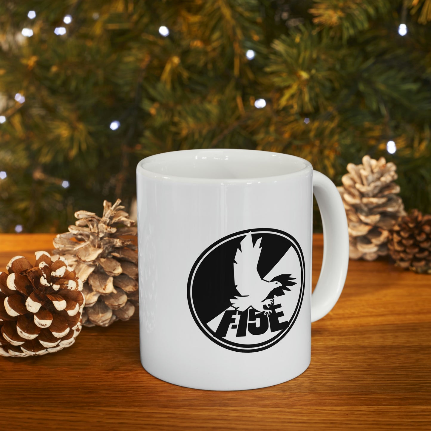 F-15E Day/Night & Front Silhouette Ceramic Mug 11oz