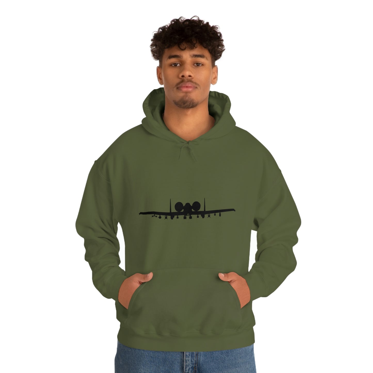 Unisex Heavy Blend™ Hooded Sweatshirt, A-10 Front Silhouette