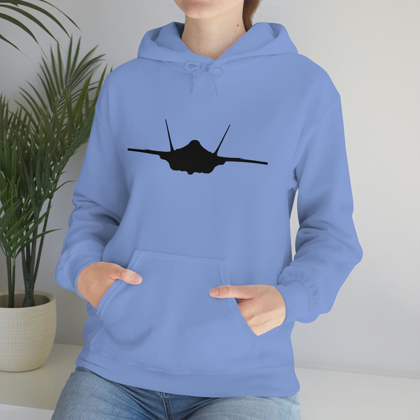 Unisex Heavy Blend™ Hooded Sweatshirt, F-35 Front Silhouette