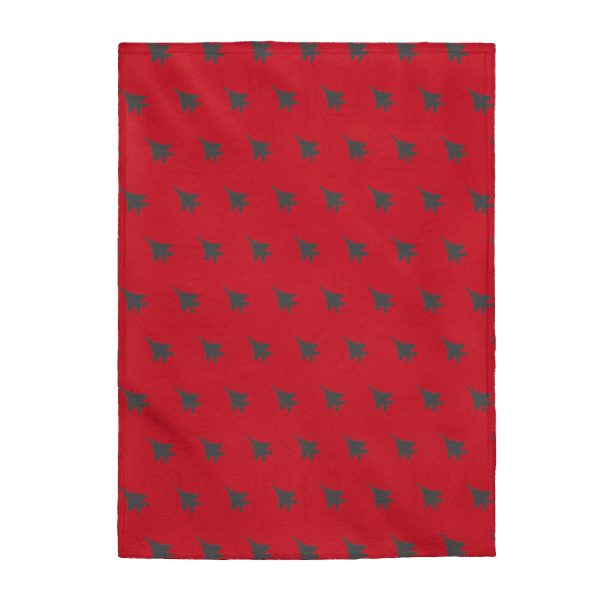 F-15 Velveteen Plush Blanket, Red