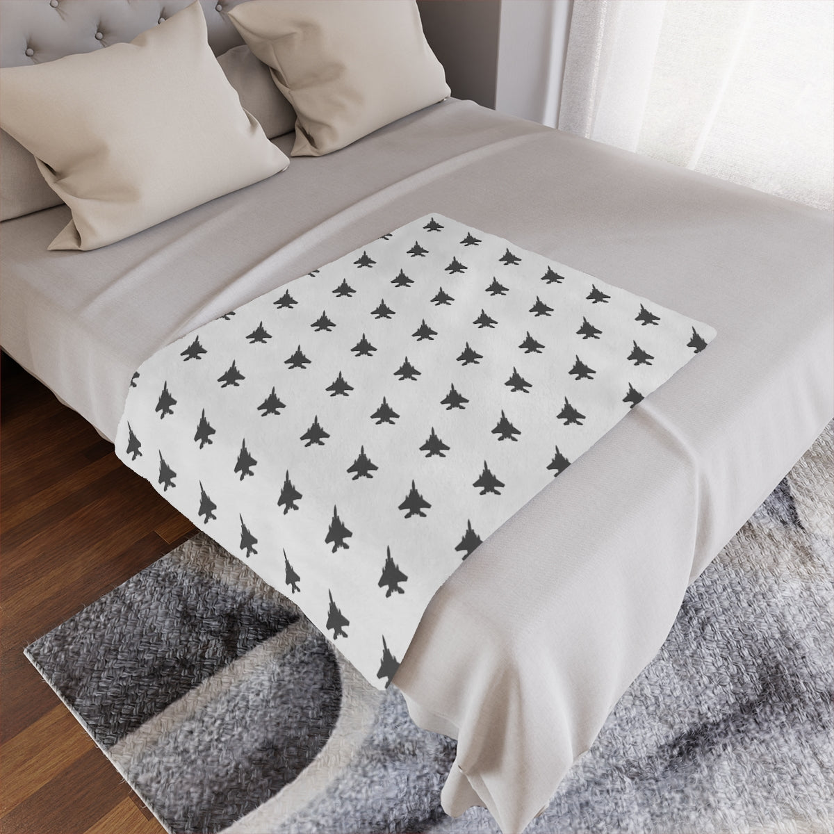 F-15E Minky Blanket, White