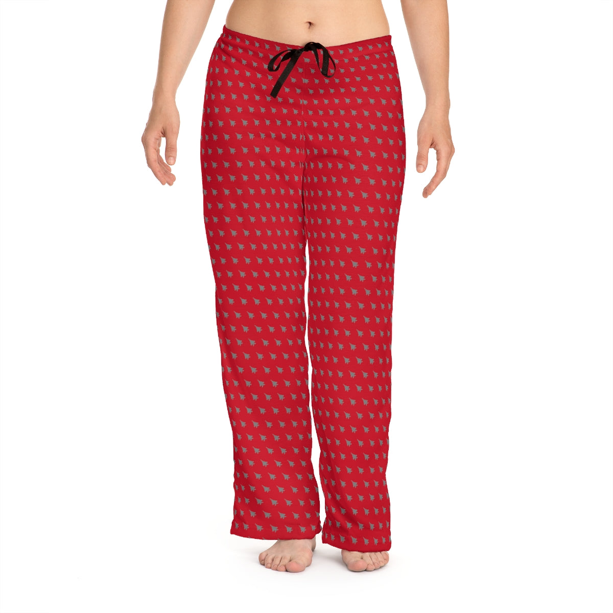 F-15E Women's Pajama Pants, Dark Red