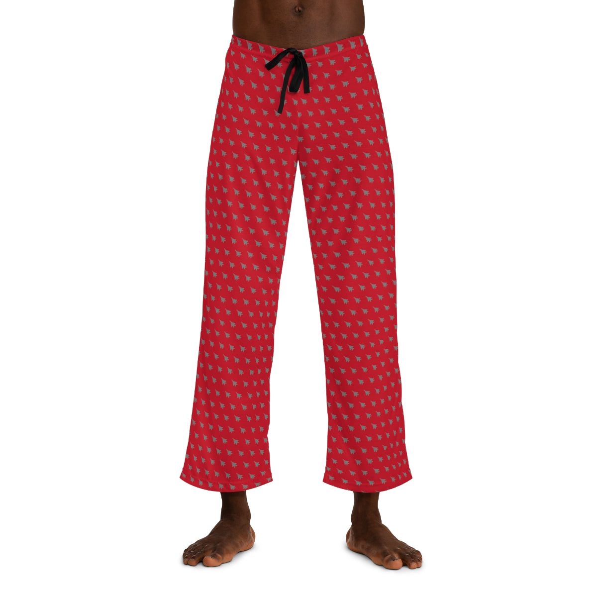 F-15E Men's Pajama Pants, Dark Red