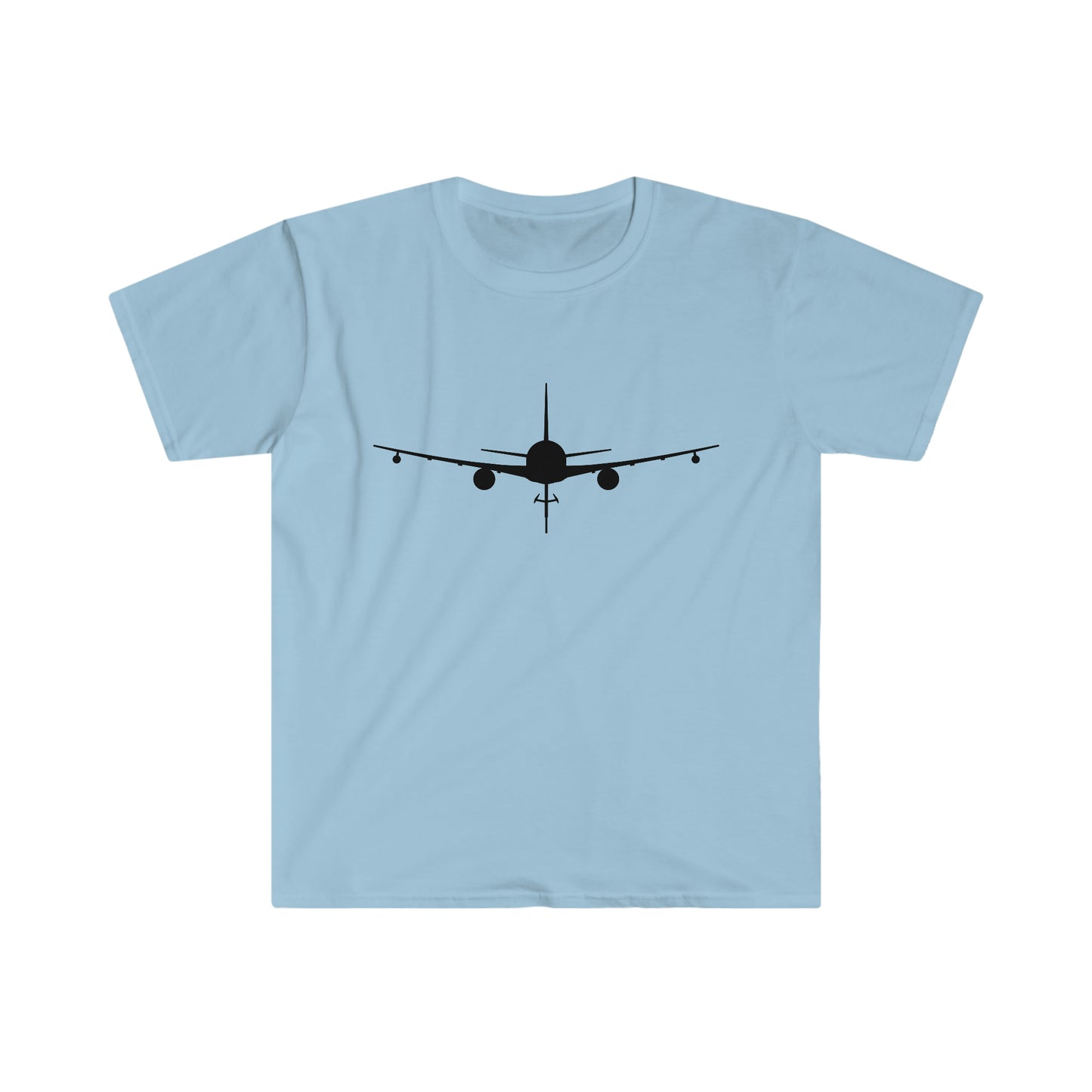 KC-46 Front Silhouette Unisex Softstyle T-Shirt, Multiple Colors Available