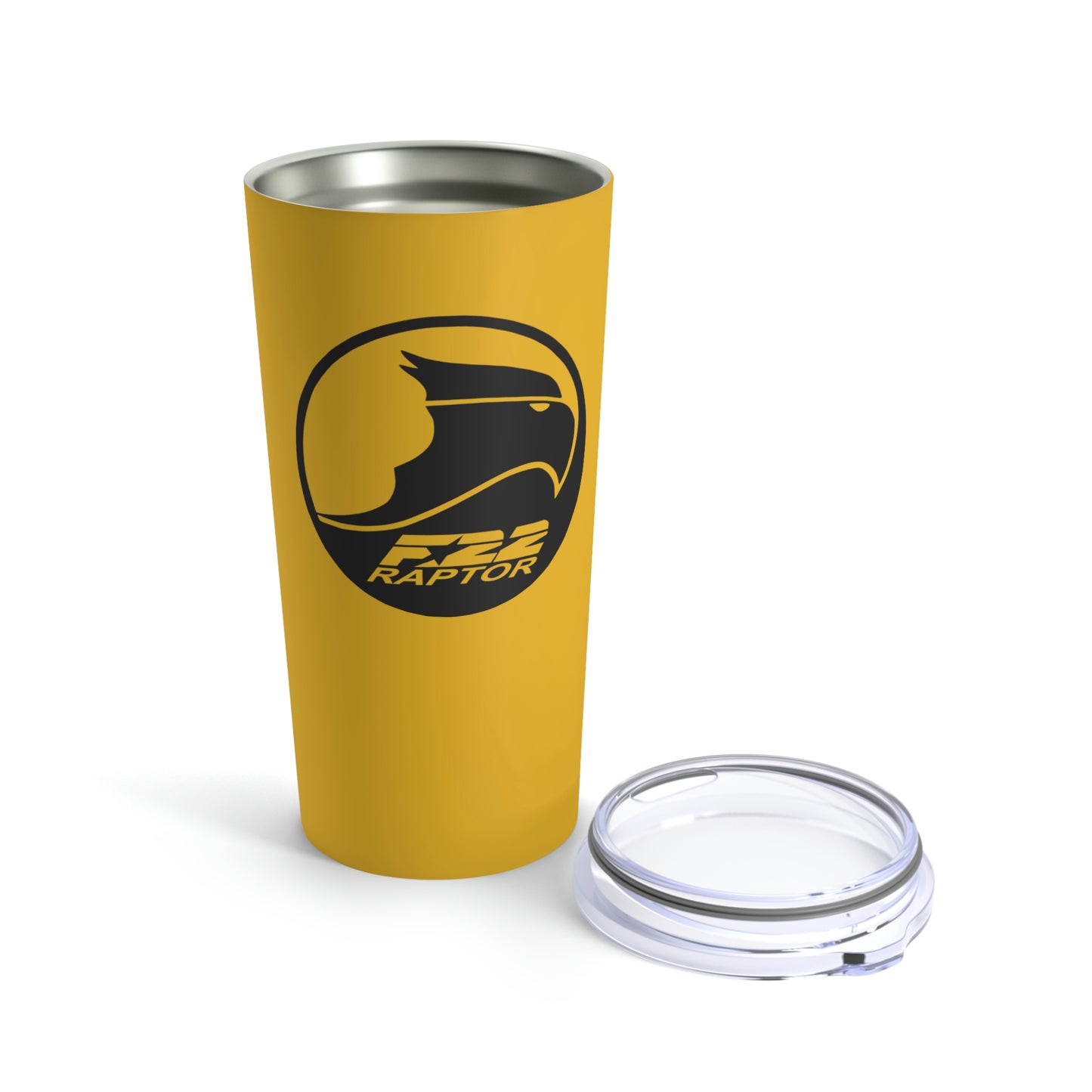 Tumbler 20oz, Yellow, F-22 Raptor